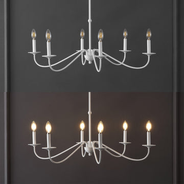 Wicklow 34.75" Bohemian Farmhouse Iron LED Chandelier